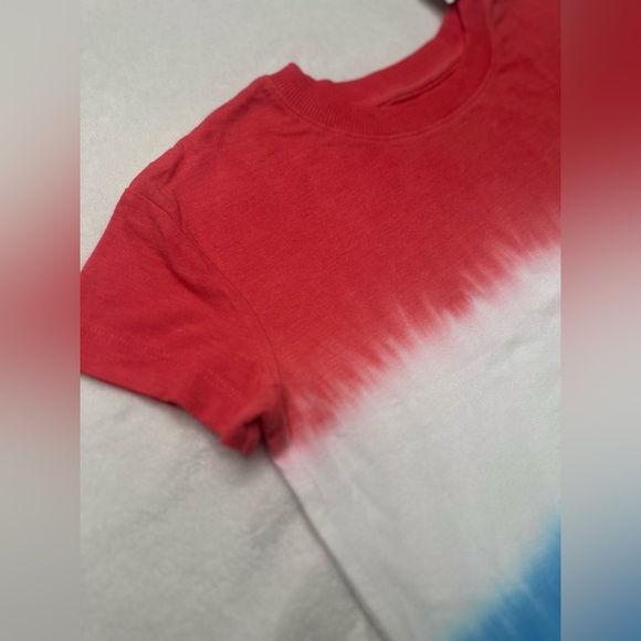 Cat & Jack Red Blue White Tie-Dye T-shirt short sleeve kids sizes choose size👇 - Picture 6 of 13